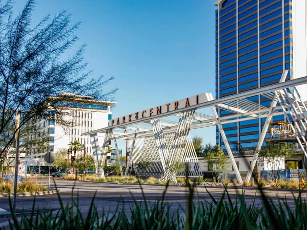 exterior of park central in Phoenix, Arizona